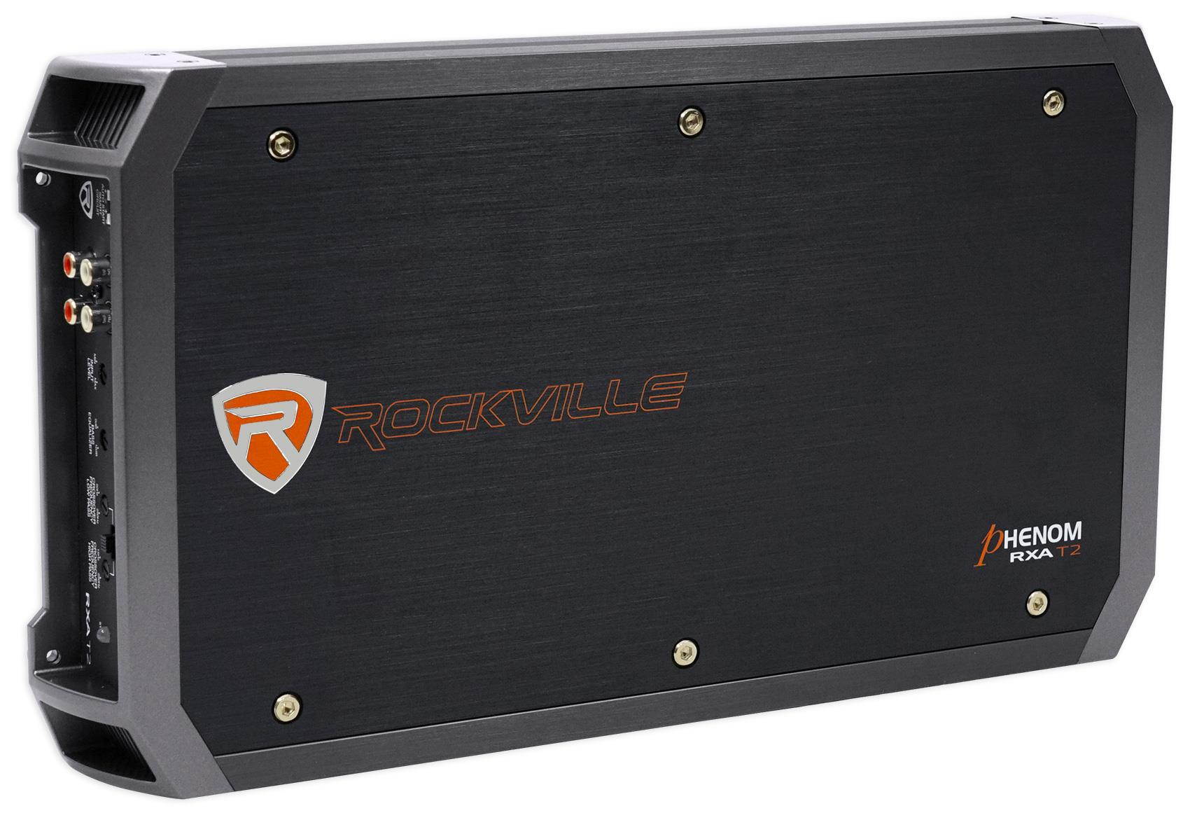 rockville rxat2 2400 watt peak/1250w rms 2channel car stereo amplifier+amp kit