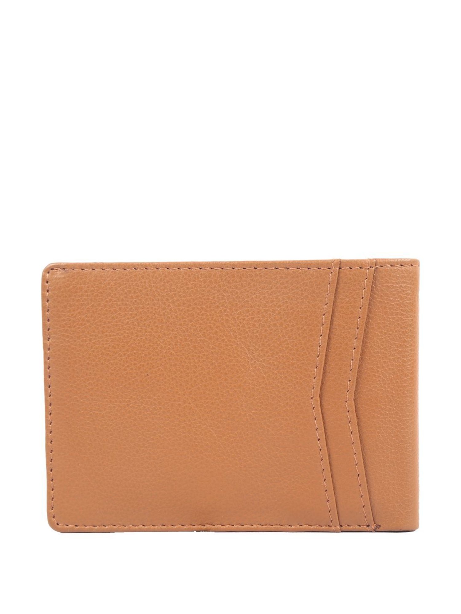 BULCHEE Tan Casual Leather Bi-Fold Wallet for men