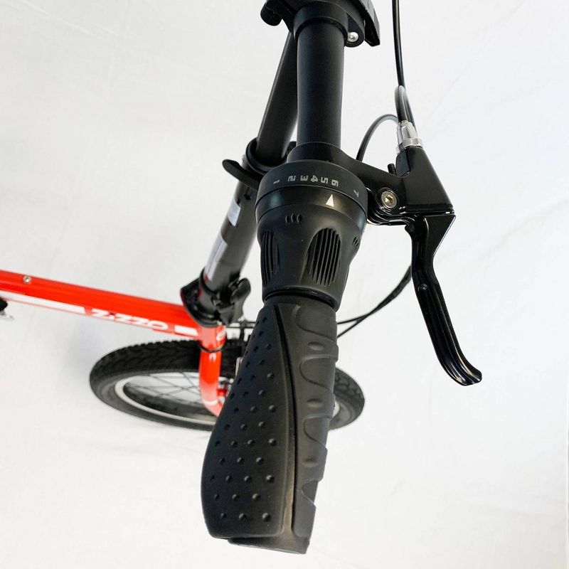 ZiZZO Ferro 7-Speed Steel 20" Folding Bike - Red