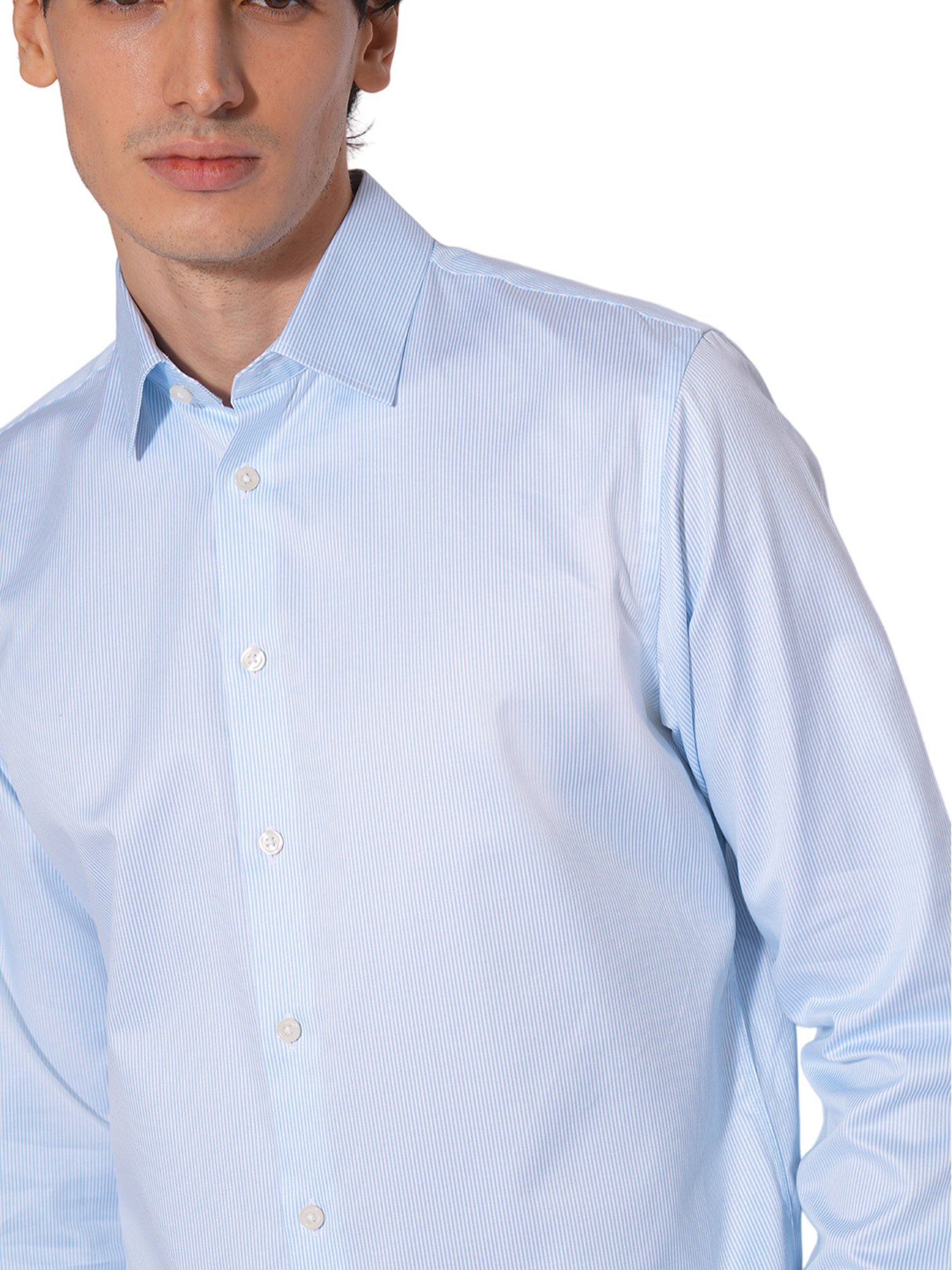 Selected Homme Blue Cotton Slim Shirt
