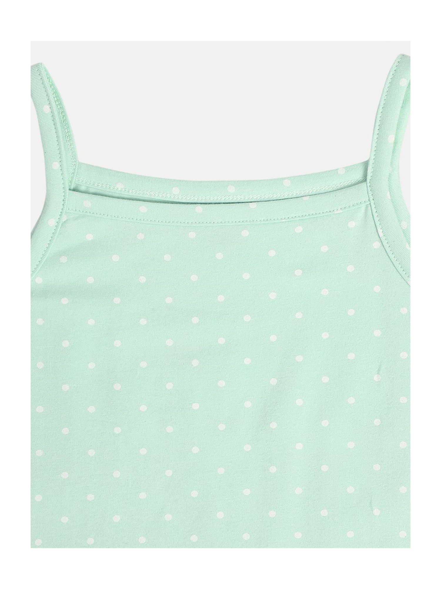 MINIKLUB Girls Purple & Green Printed Camisole (Pack Of 2)