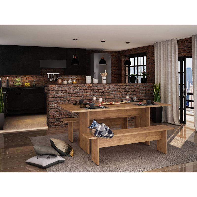 67.91" Nomad Dining Table Nature - Manhattan Comfort