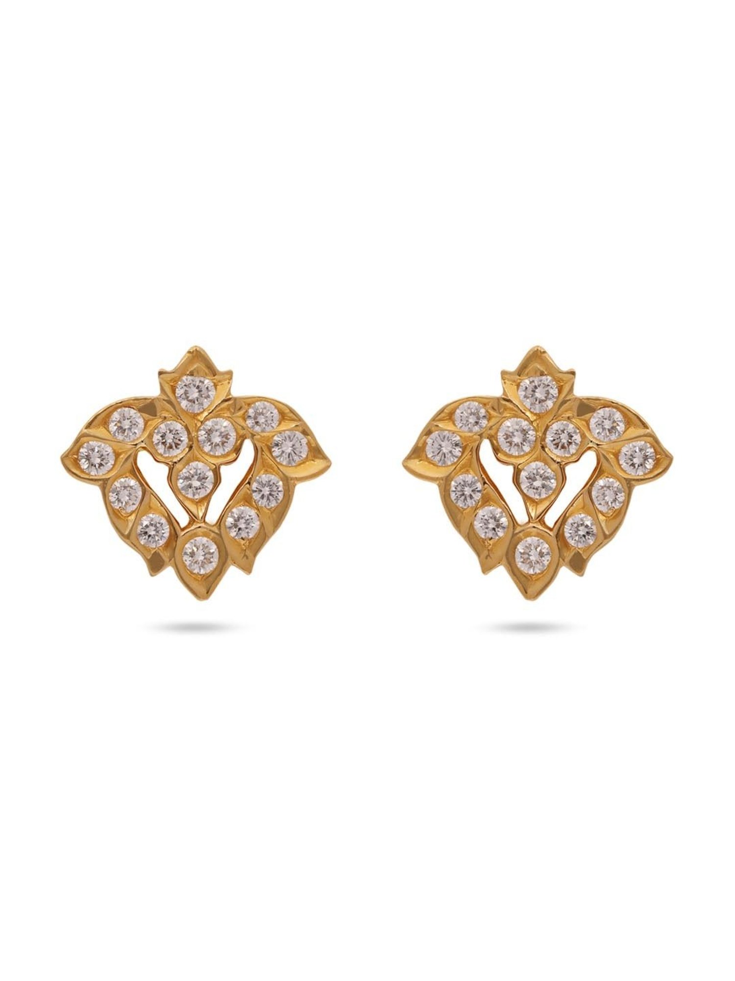 CKC 22k Gold & Diamond Earrings for Women