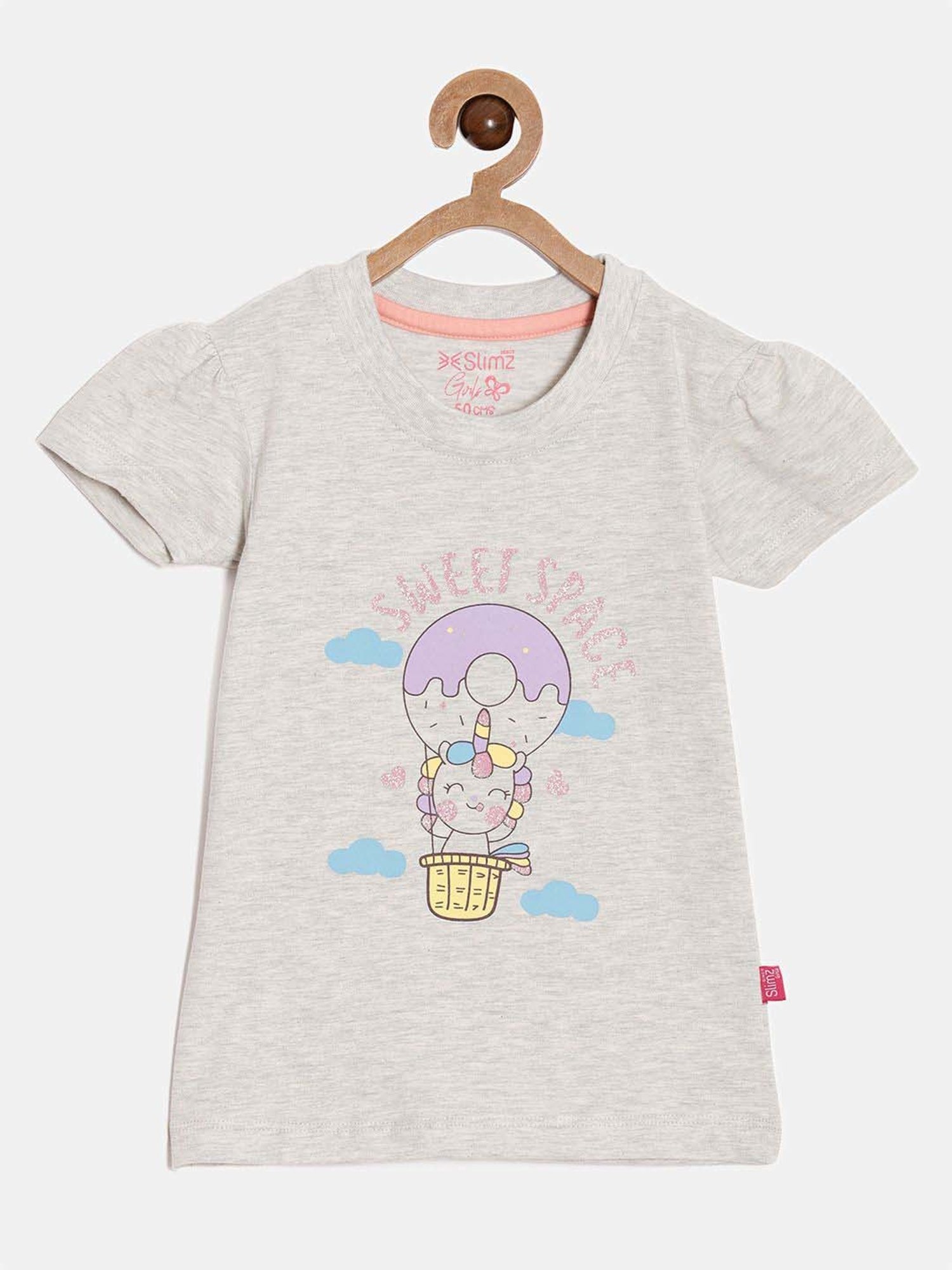 Dixcy Slimz Kids Grey Cotton Printed T-Shirt