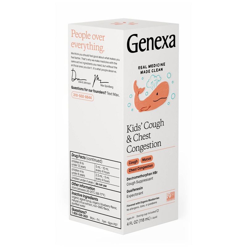 Genexa Dextromethorphan Kids' Cough and Chest Congestion Suppressant - 4 fl oz