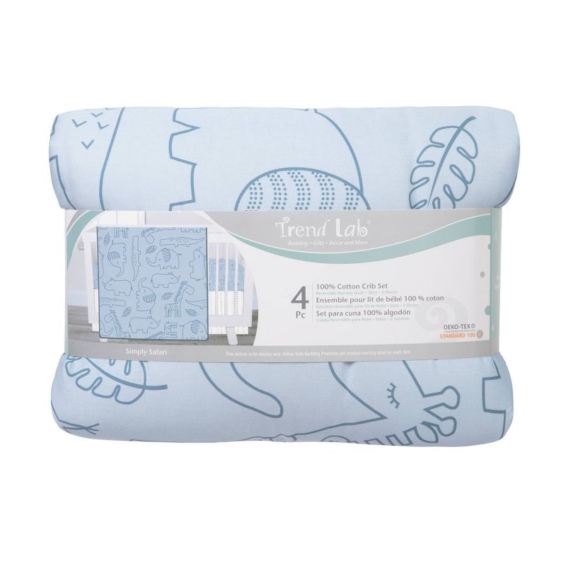 Trend Lab Crib Bedding Set - Simply Safari - 4pc
