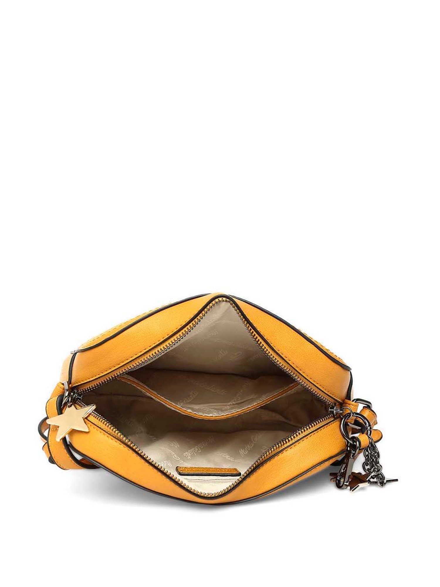 Marina Galanti Yellow Solid Medium Sling Handbag