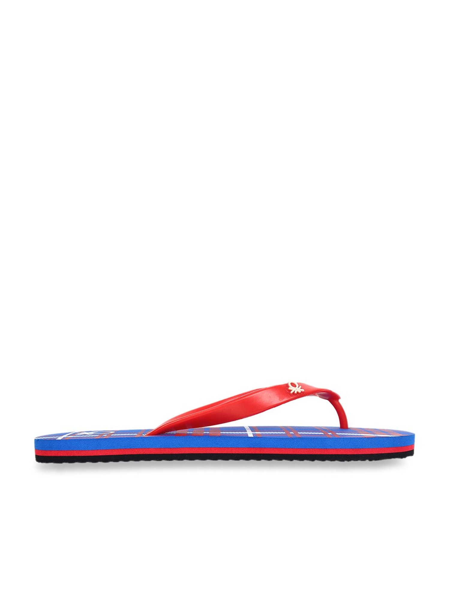 United Colors of Benetton Men's Royal Blue & Red Flip Flops