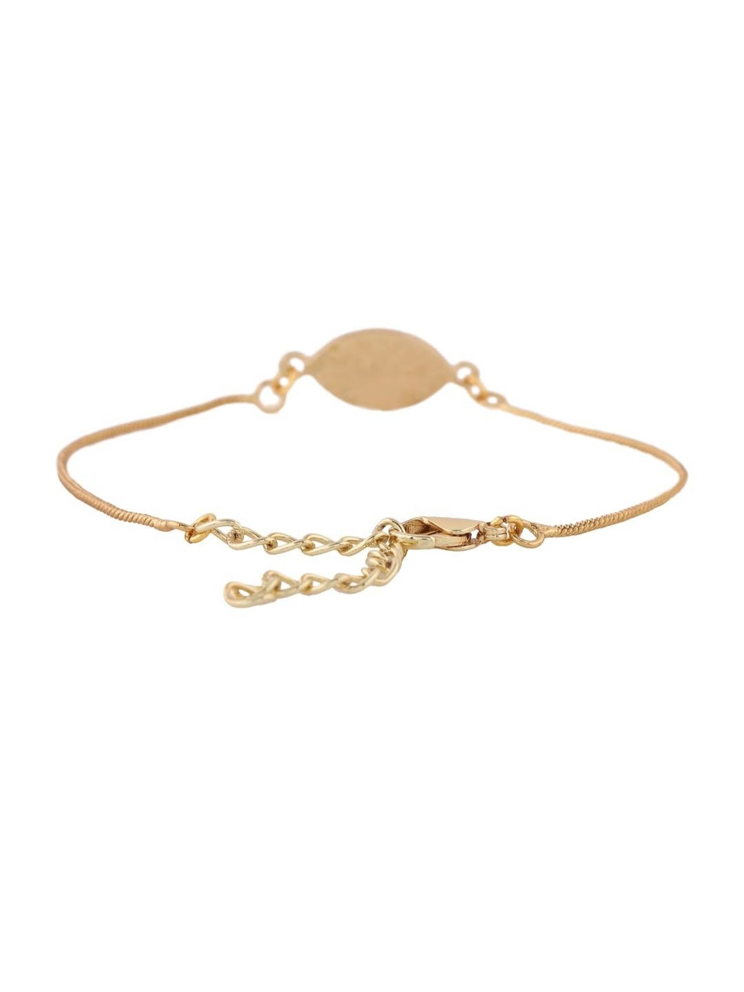 Estele Gold-Plated Spiritual Evil Eye Bracelet with Crystals & Enamel for Women