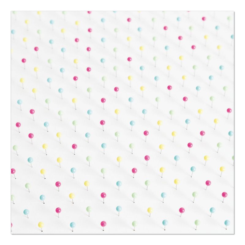 U Brands Map Push Pins, Plastic, Assorted, 1/2", 300/Pack 3086U0624