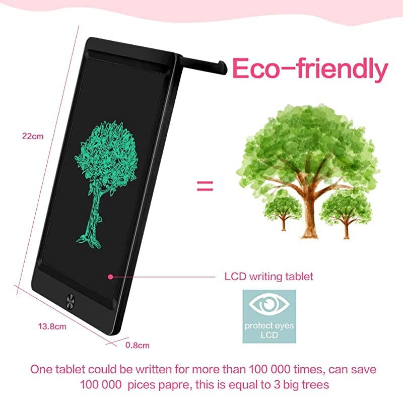 Writing Tablet Drawing Board Electronic Drawing Tablet Kids Tablets Doodle Board Writing Pad for Kids and Adults at Home School and Office with Lock Erase Button Black