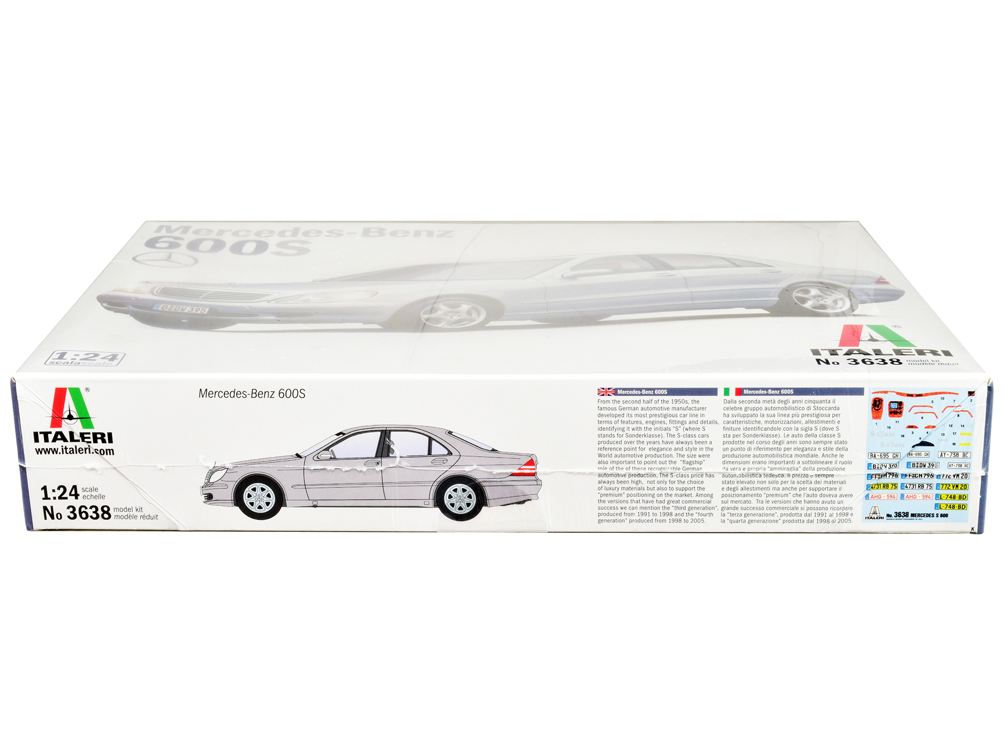 Skill 3 Model Kit Mercedes Benz 600S 1/24 Scale Model by Italeri