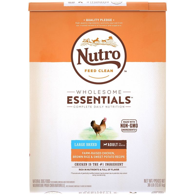 Nutro Wholesome Essentials Farm-Raised Chicken, Brown Rice & Sweet Potato Recipe Large Breed Adult Dry Dog Food - 30lbs
