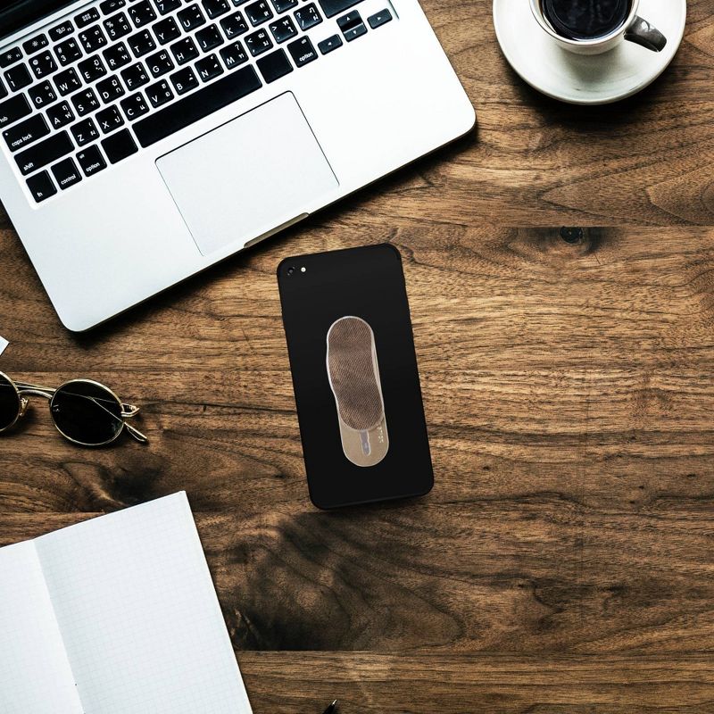 Phone Fin Finger Grip Denim - Brown