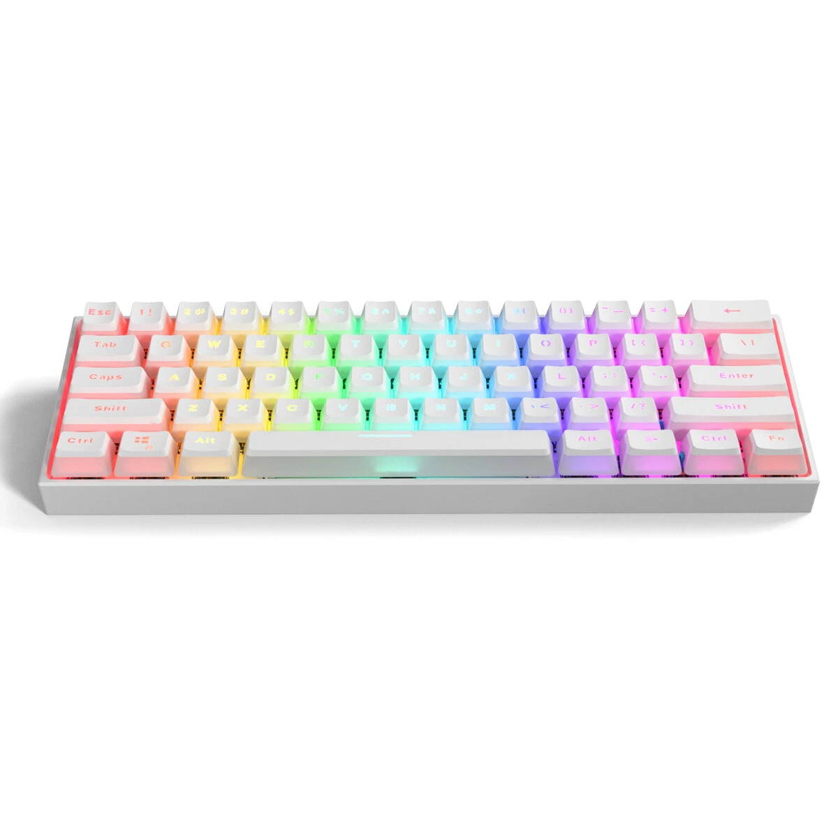 Gamakay MK61 Wired Mechanical Keyboard Gateron Optical Switch Pudding Keycaps RGB 61 Keys Hot Swappable Gaming Keyboard