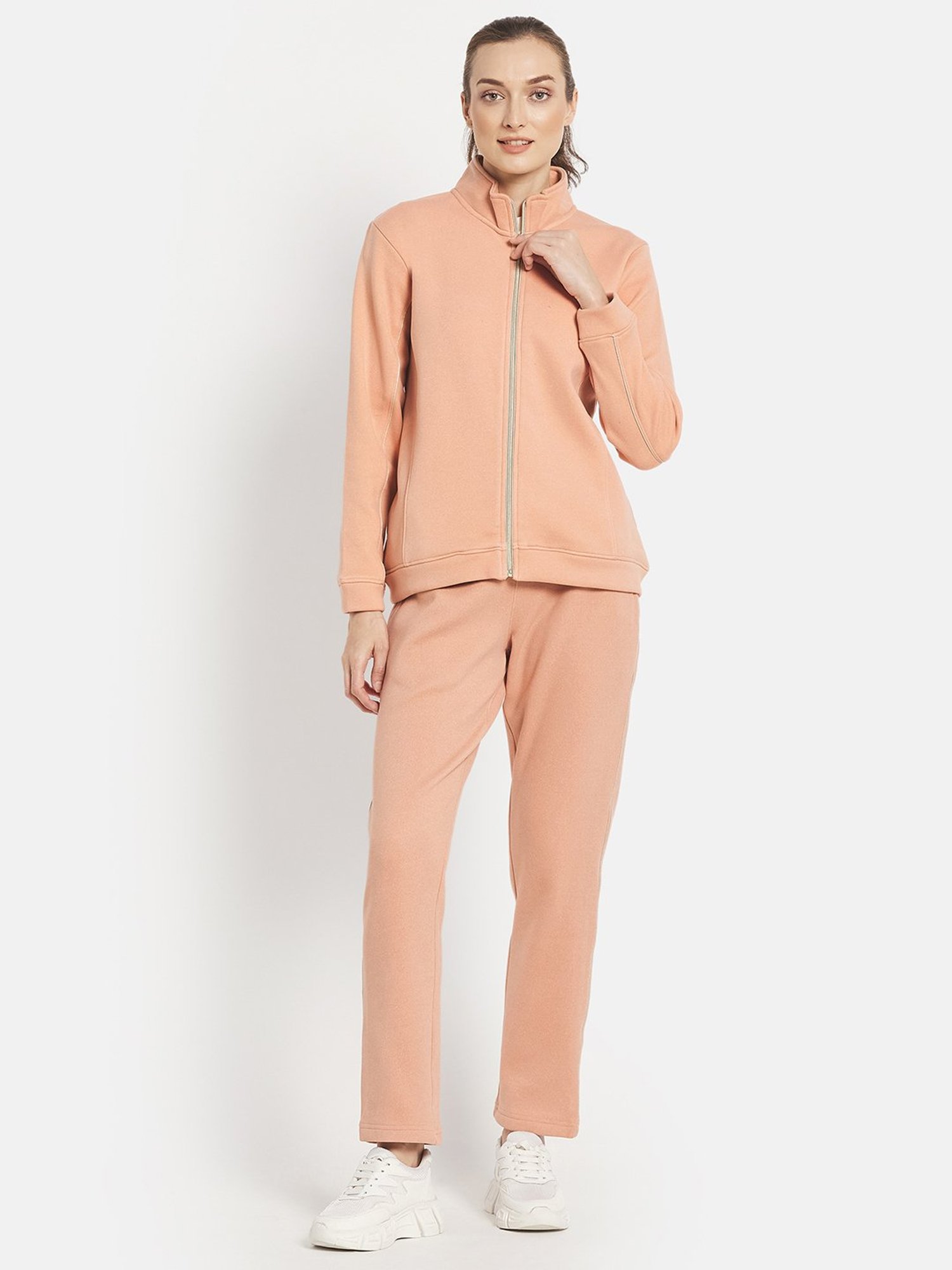 METTLE Peach Regular Fit Track Suit