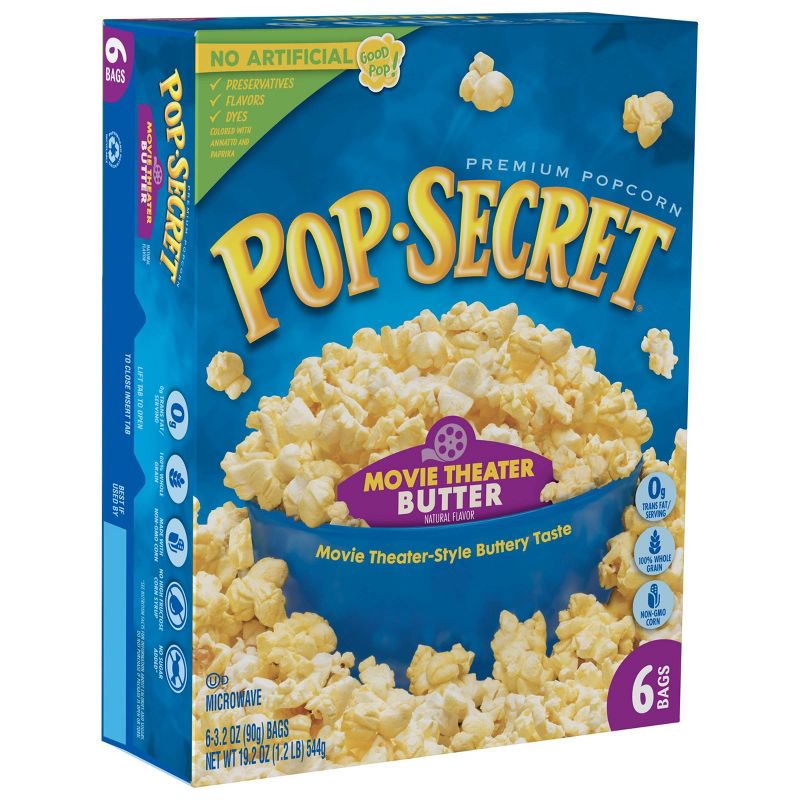 Pop Secret Movie Theater Butter Microwave Popcorn - 6ct