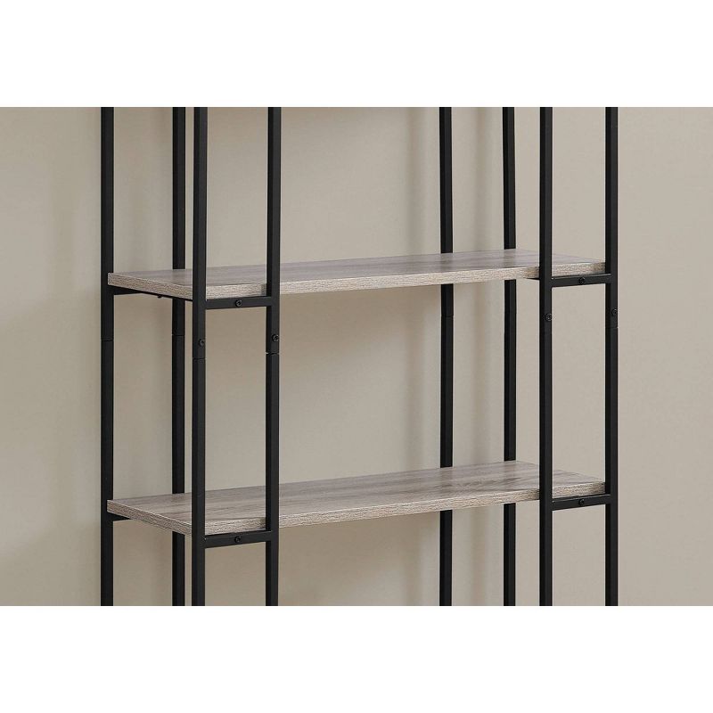 62" Metal Bookcase Dark Taupe - EveryRoom