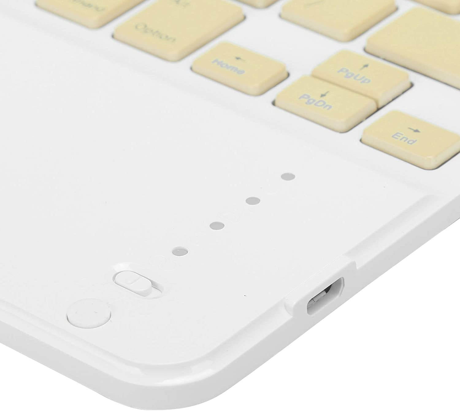 Universal Wireless Bluetooth Keyboard, Mobile Phone Computer Keyboard with Touch Rechargeable, Ultra-Thin, Bluetooth 3.0 Connection, Compatible with Windows, iOS, Android(Yellow)