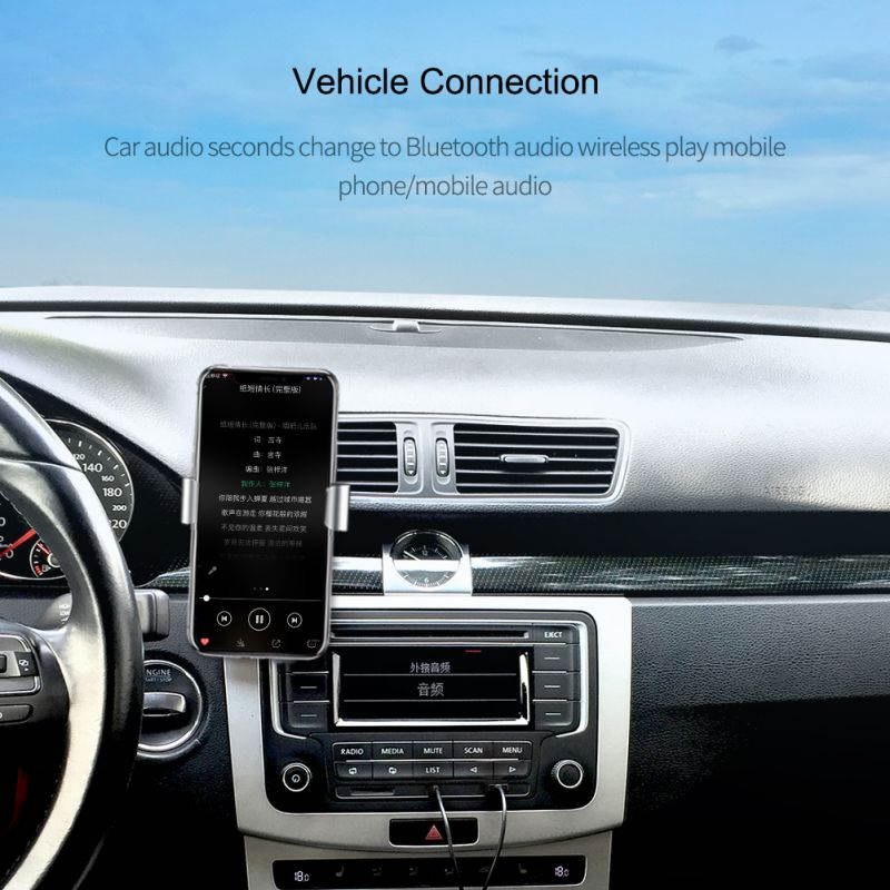 Hagibis Bluetooth Receiver Bluetooth 5.0 Adapter Hands-Free Bluetooth Car Kits AUX Audio 3.5mm Jack Stereo Music Wireless Receiver for Car Speaker Home Built-in Microphone