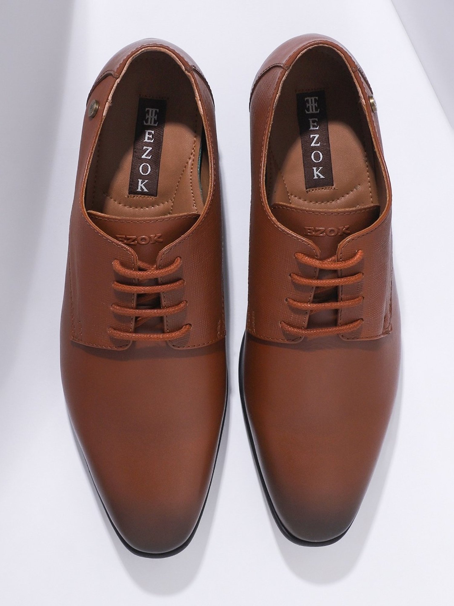 EZOK Men's Tan Derby Shoes