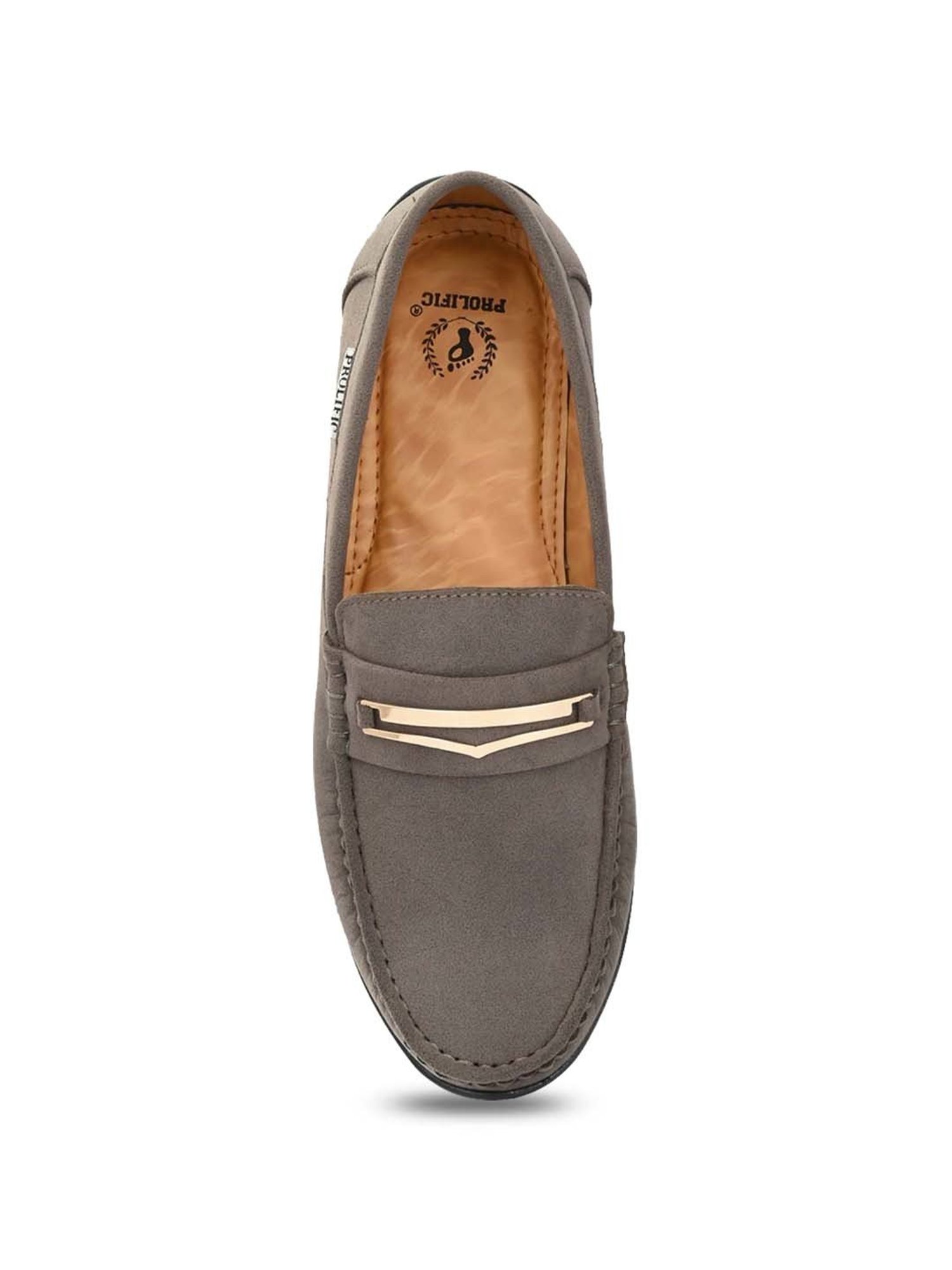 Prolific Men's Dirt Grey Casual Loafers