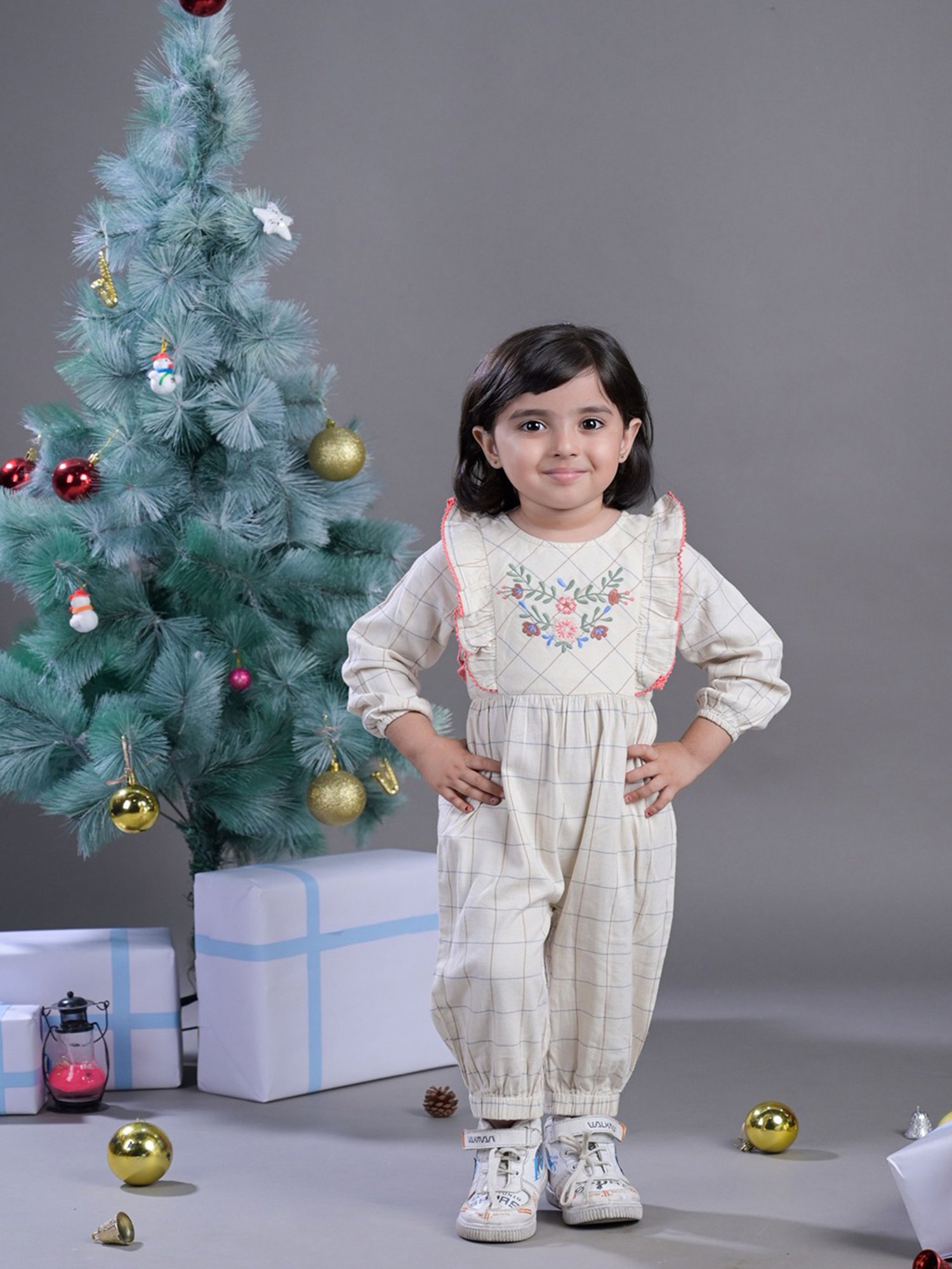 Budding Bees Kids Blue Ombre Jumpsuit with Attached Bow