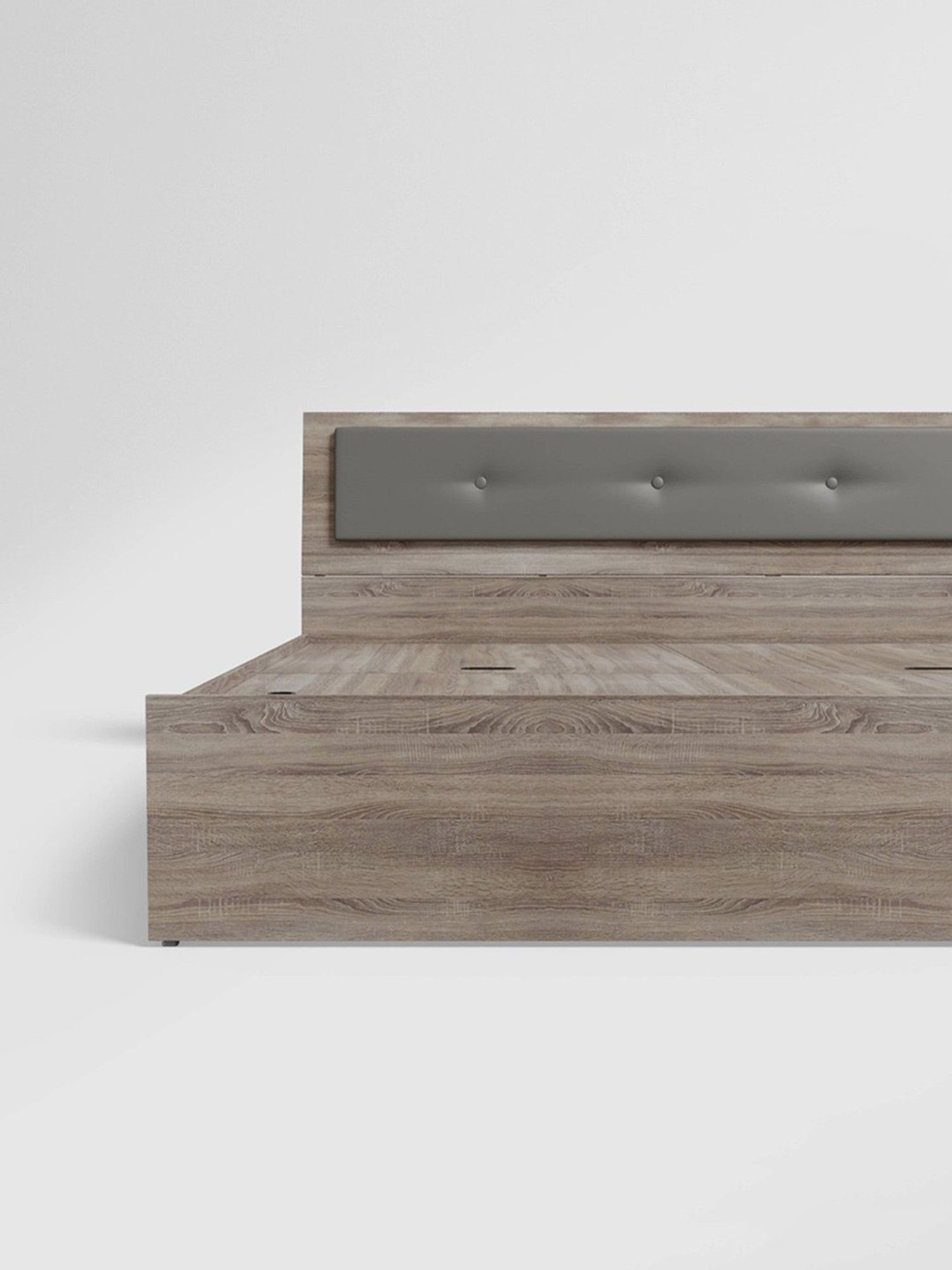 Godrej Interio Stud Sonoma Oak Engineered Wood Queen Bed