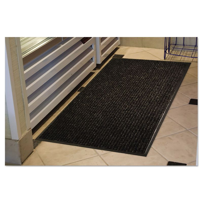 4'x6' Rectangle Solid Floor Mat Black - Guardian