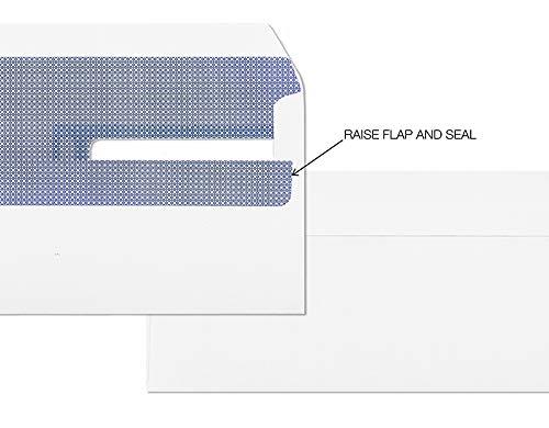 #10 Double Window Envelopes-Self Seal Security Tinted Envelopes-Invoice Envelopes-Statement Envelopes- 9" 3/8 X 4" 1/8 inch-55 pack
