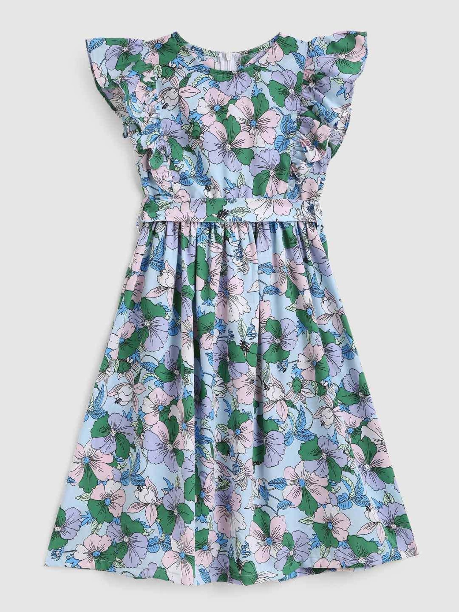 Kids Craft Multicolor Floral Printed Dress