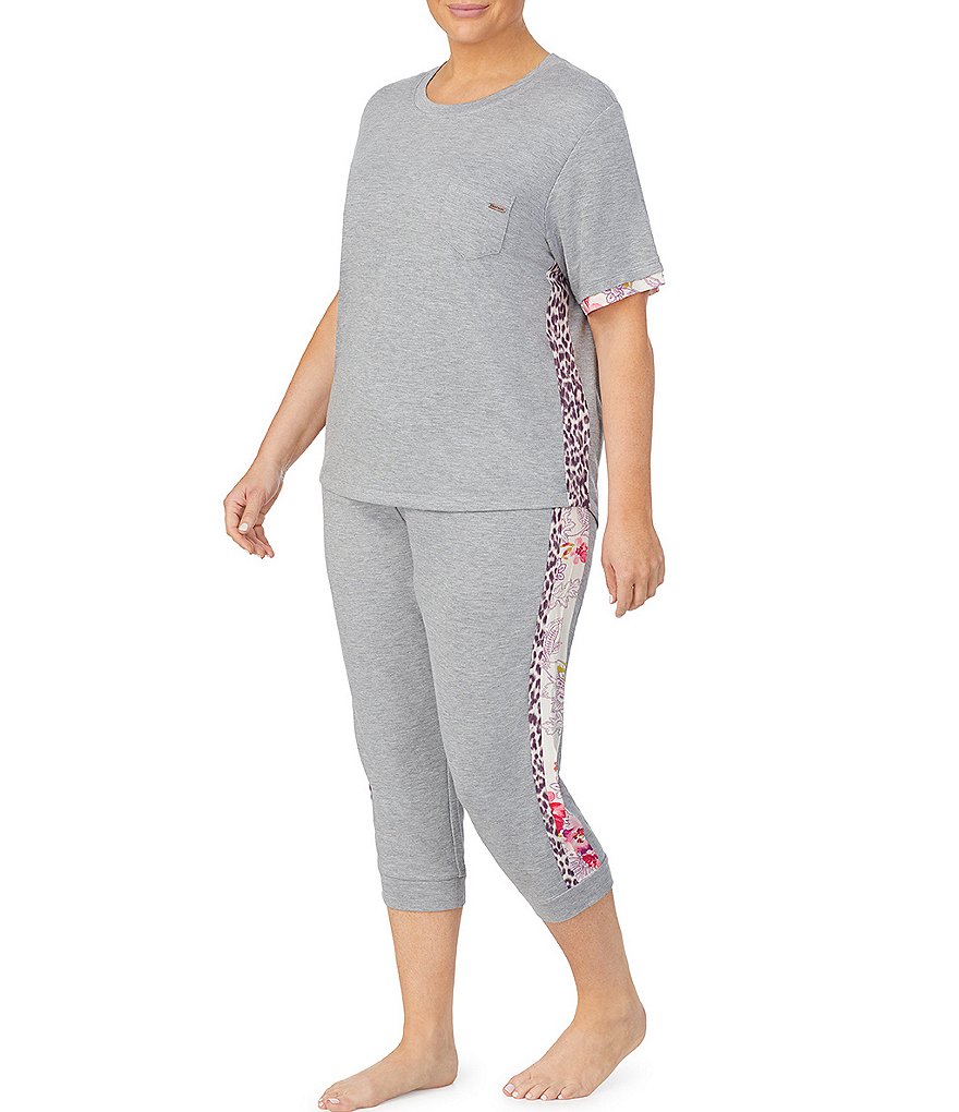 Kensie Plus Solid Jersey Knit Sleep Top