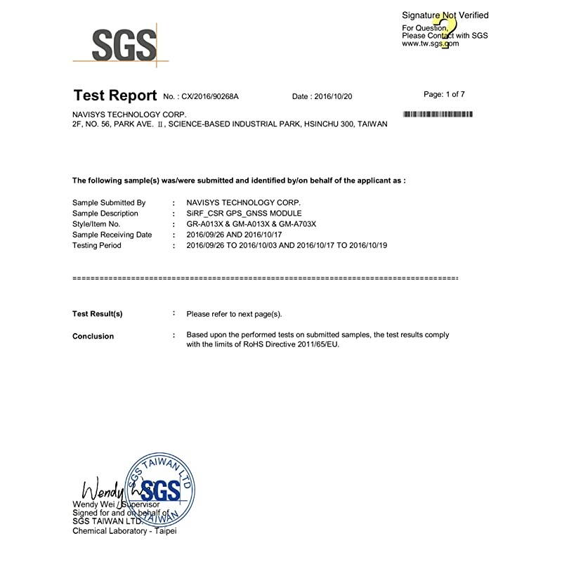Qualcomm SiRF V USB GPS& GLONASS Concurrent Receiver