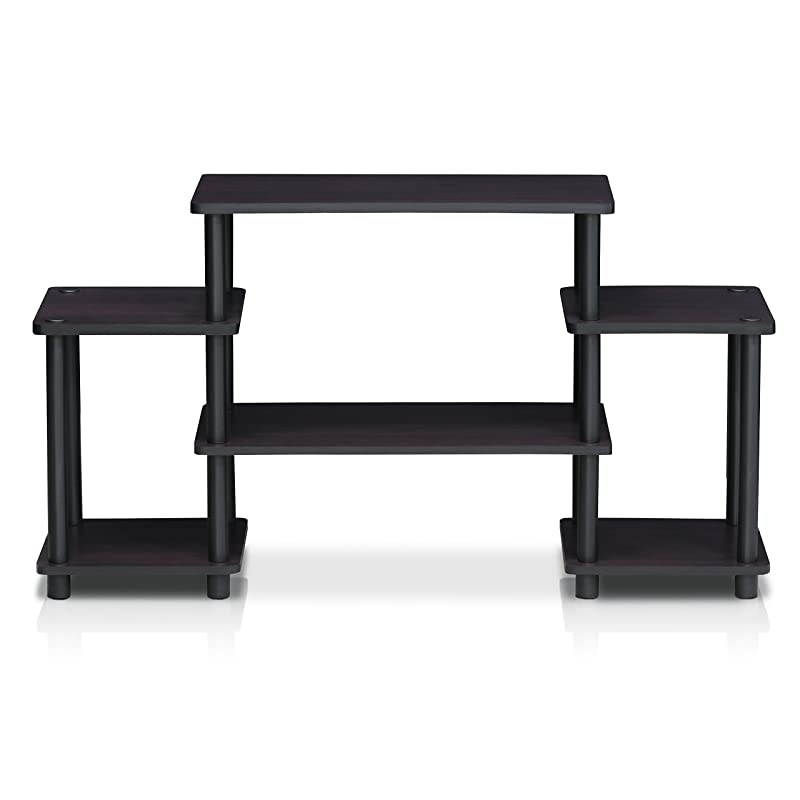 TurnNTube No Tools Entertainment Center Round Square corner Dark Walnut