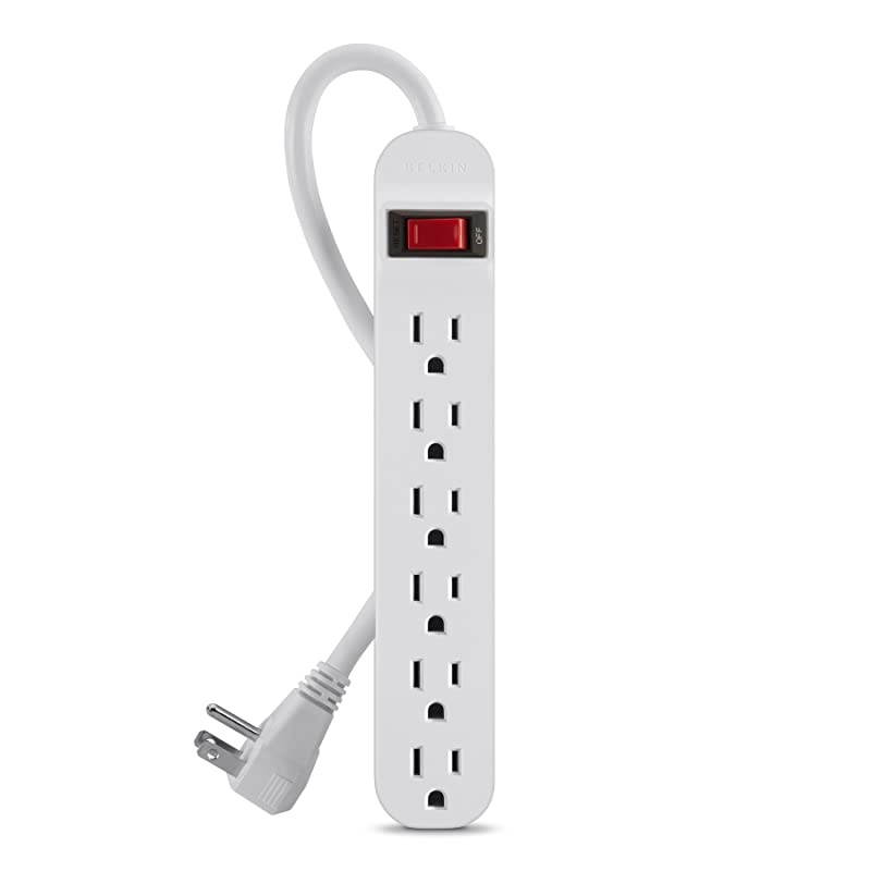 6Outlet Power Strip with 5Foot RightAngled Power Plug F9P60905RDP