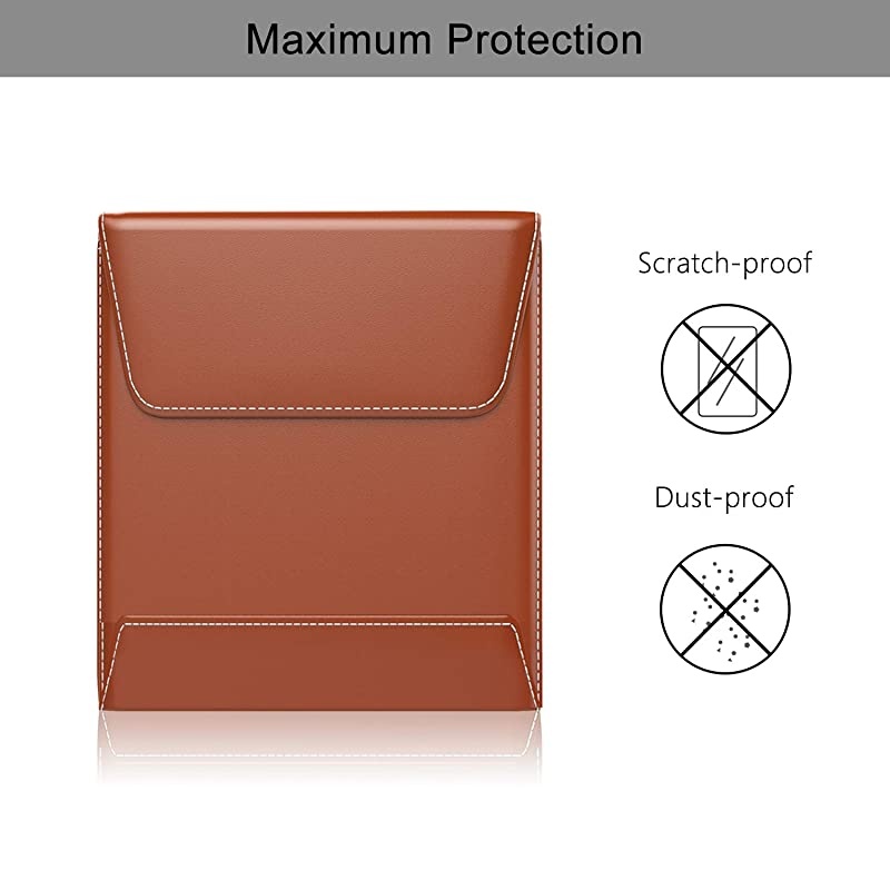 6" Sleeve Case Compatible with All New Kindle 10th Gen 2019/Kindle Paperwhite 2018, PU Leather Pouch Protective Bag Cover Fits Kindle Voyage/Oasis 6"/Kindle 8th Gen E-Reader - Light Brown