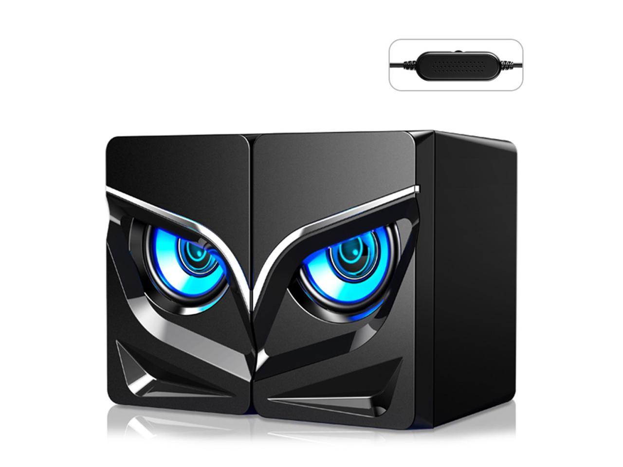 V116 Mini USB 2.1 Stereo Sound Speaker Desktop Computer Subwoofer Home Low Frequency Amplifier for Phone Notebook Upgraded Version