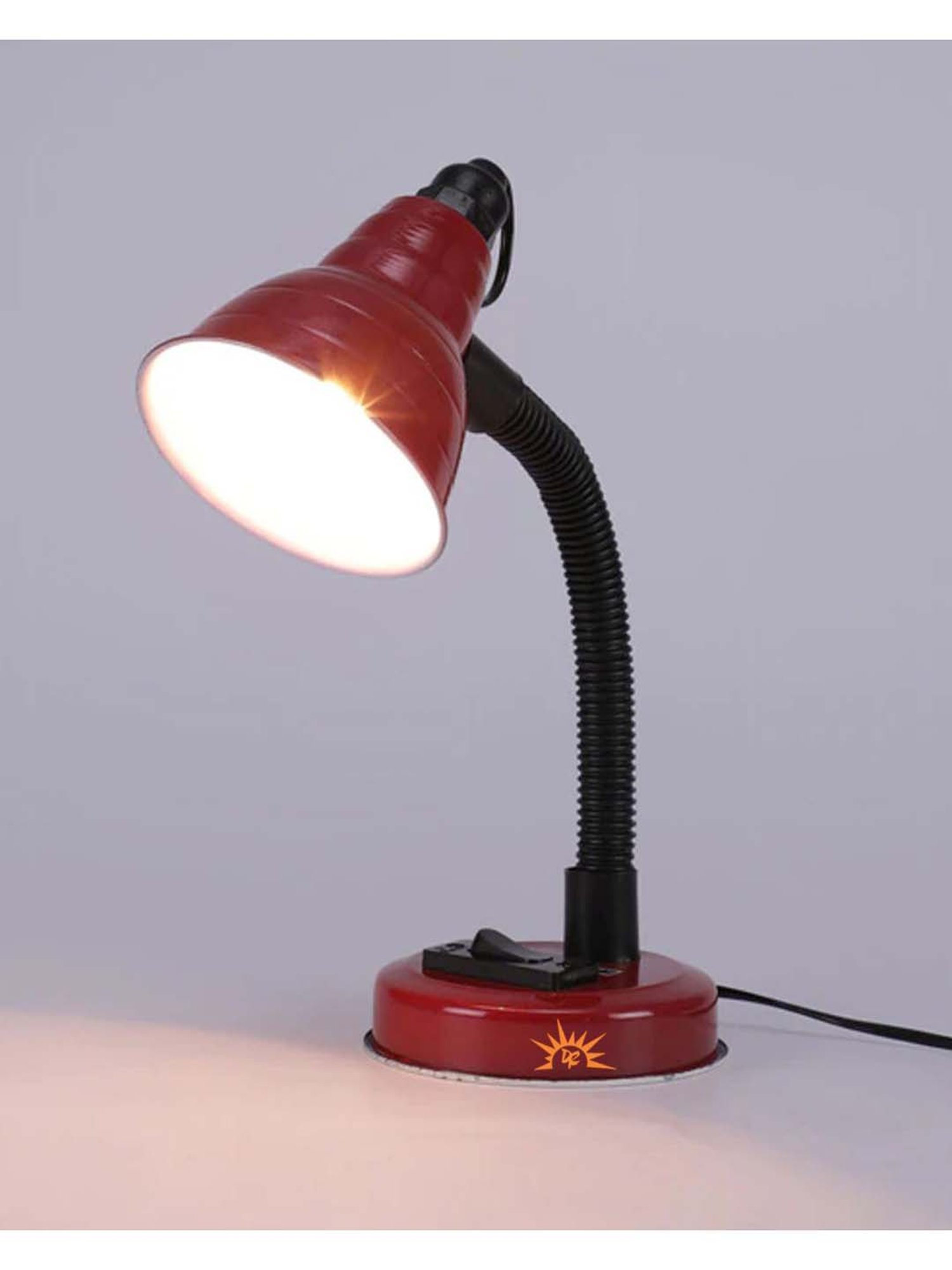 DecorativeRay Red PVC Study Table Lamp - Set of 1