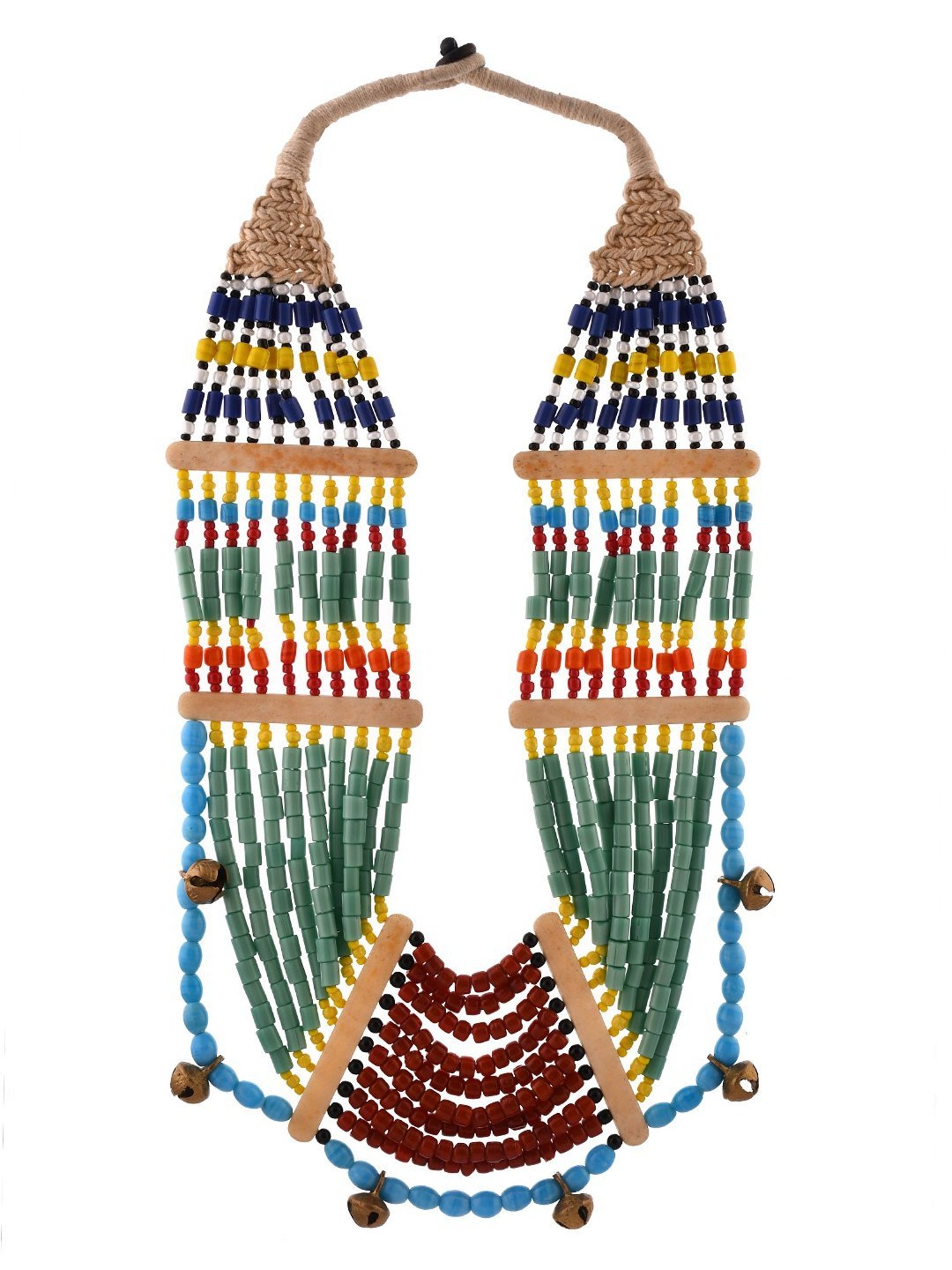 ToniQ Gold-Plated White Baroque Choker Necklace for Women