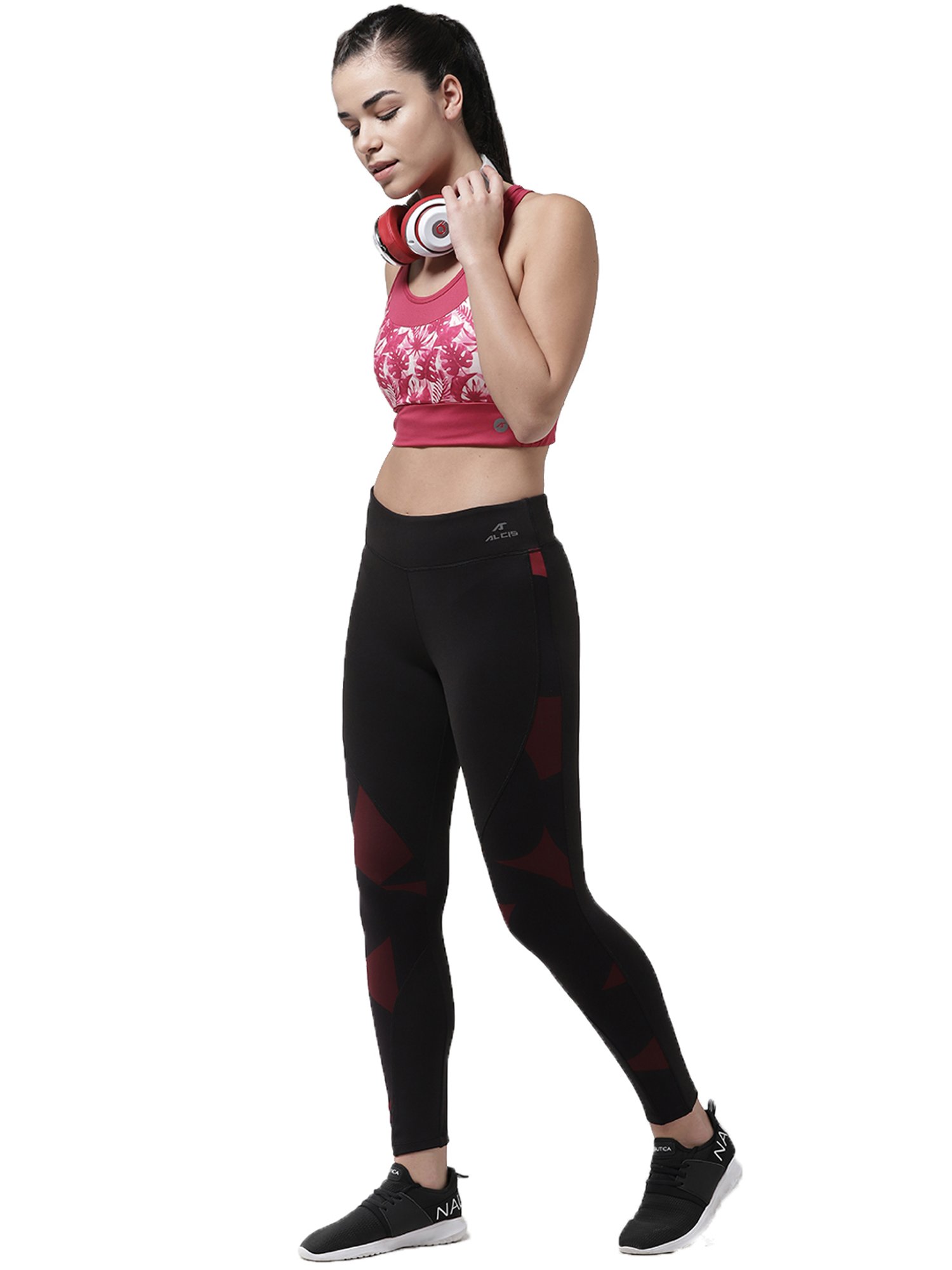 ALCIS Black Printed Tights