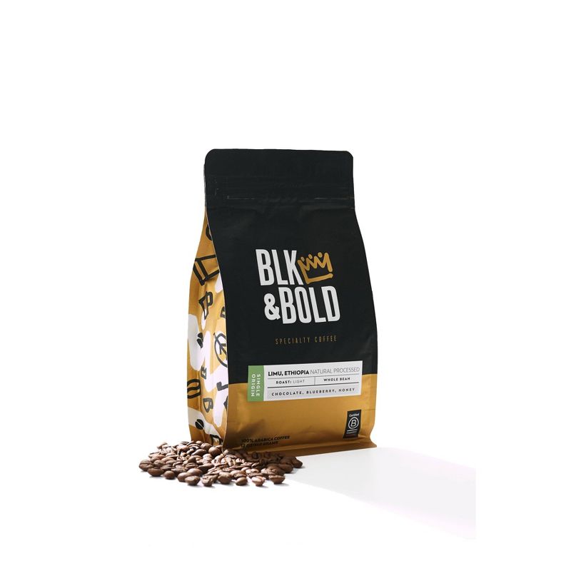 BLK & Bold Limu Ethiopia Natural Processed, Light Roast Whole Bean - 12oz