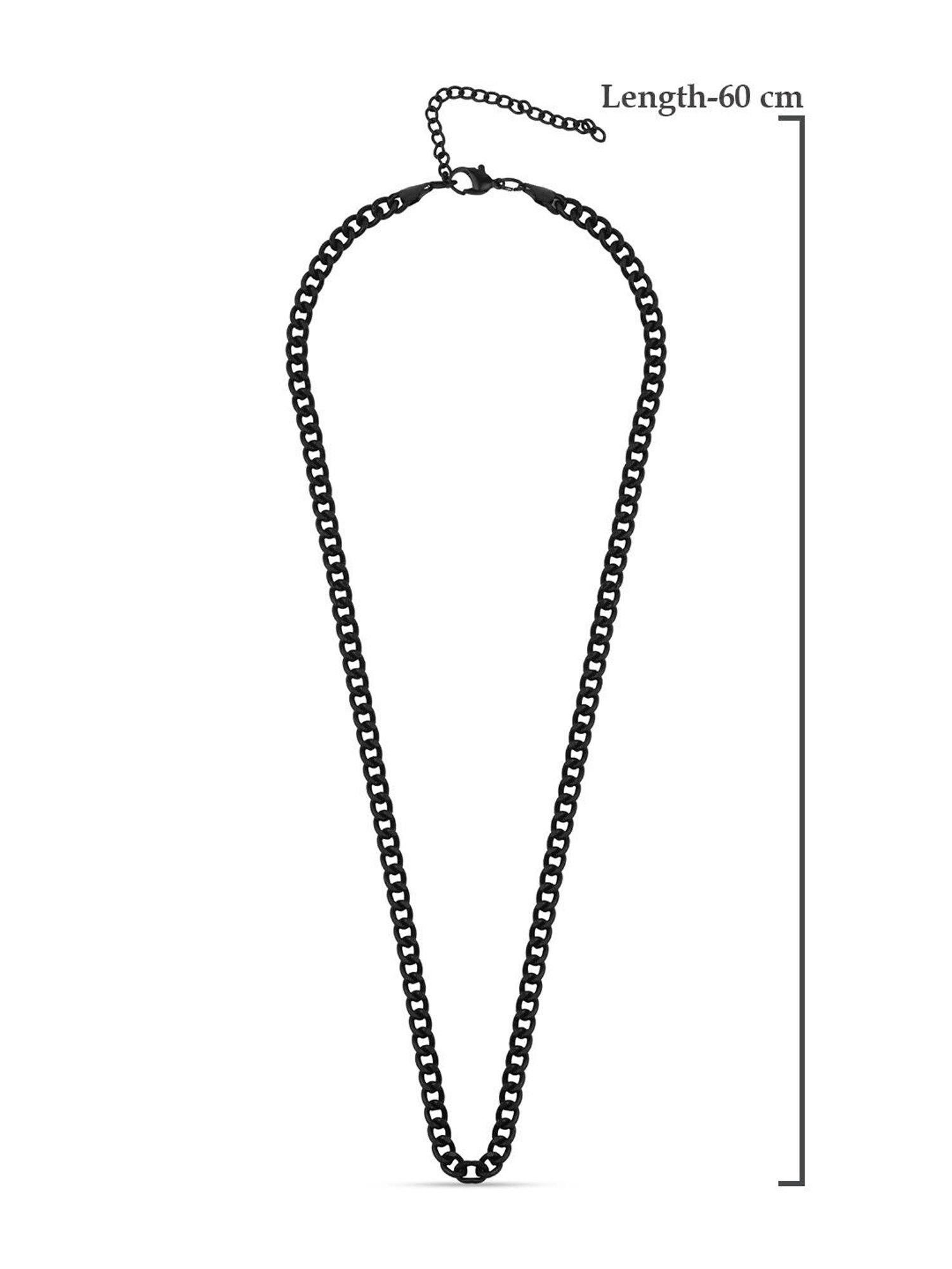 The Bro Code Black Linked Necklace for Men
