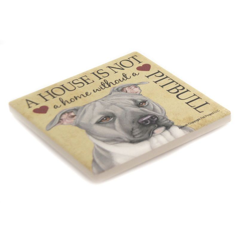 Animal 4.0" Pitbull Coaster House Cork Back Sjt Enterprises  -  Coasters