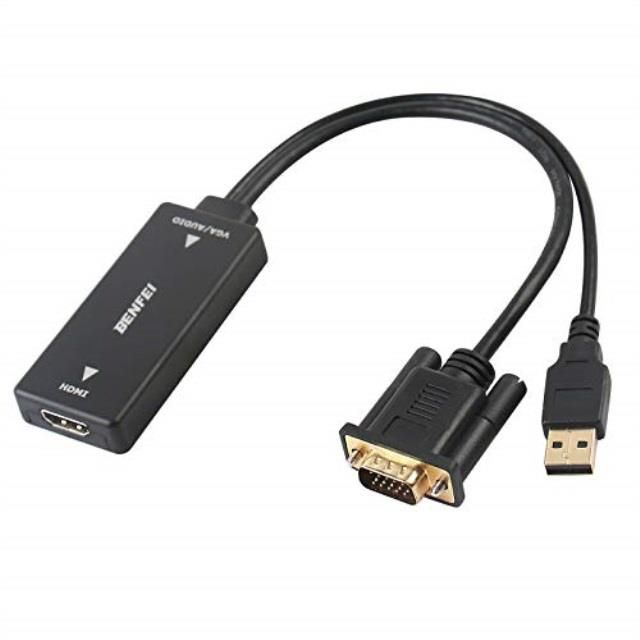 vga to hdmi, benfei vga input to hdmi ouput adapter with audio support and 1080p resolution