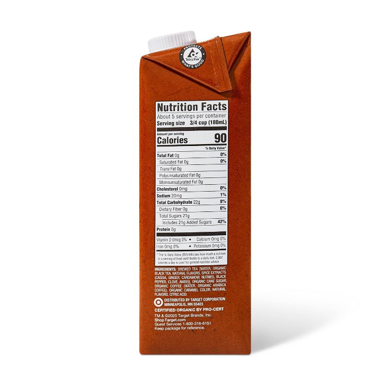 Organic Dirty Chai Tea Latte Concentrate - 32oz - Good & Gather™