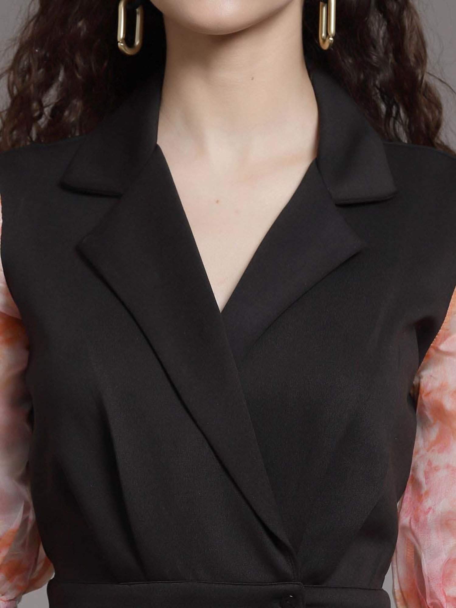 KASSUALLY Black Plain Jumpsuit