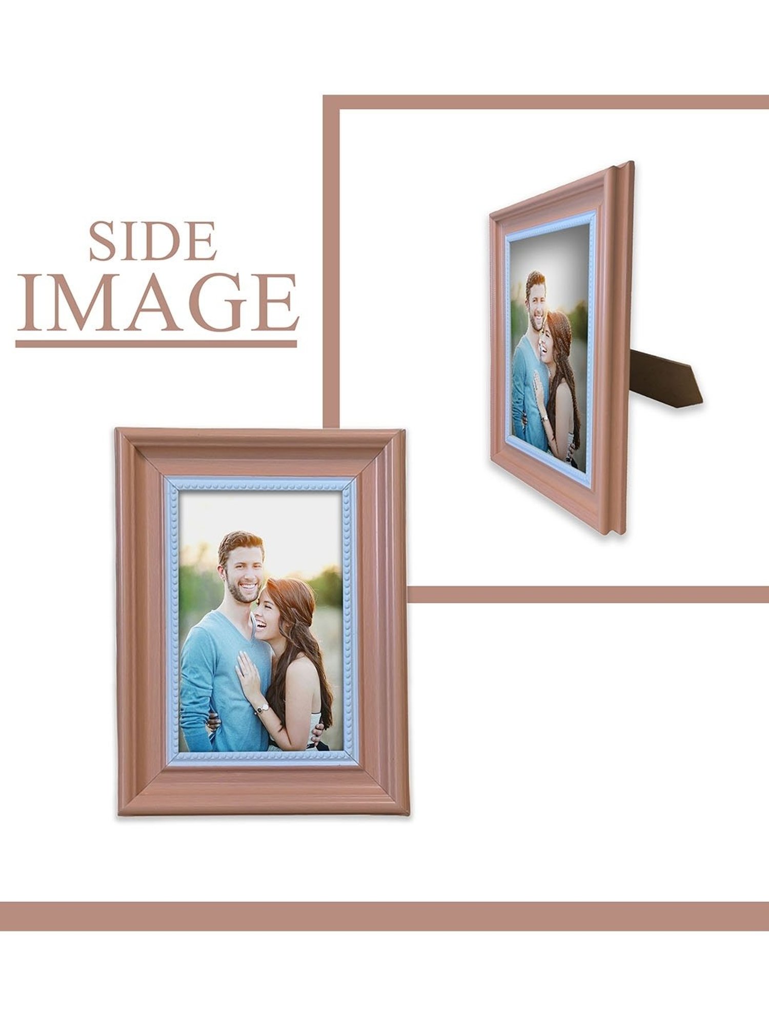 Art Street Pink Engineered Wood Table Top Photo Frame