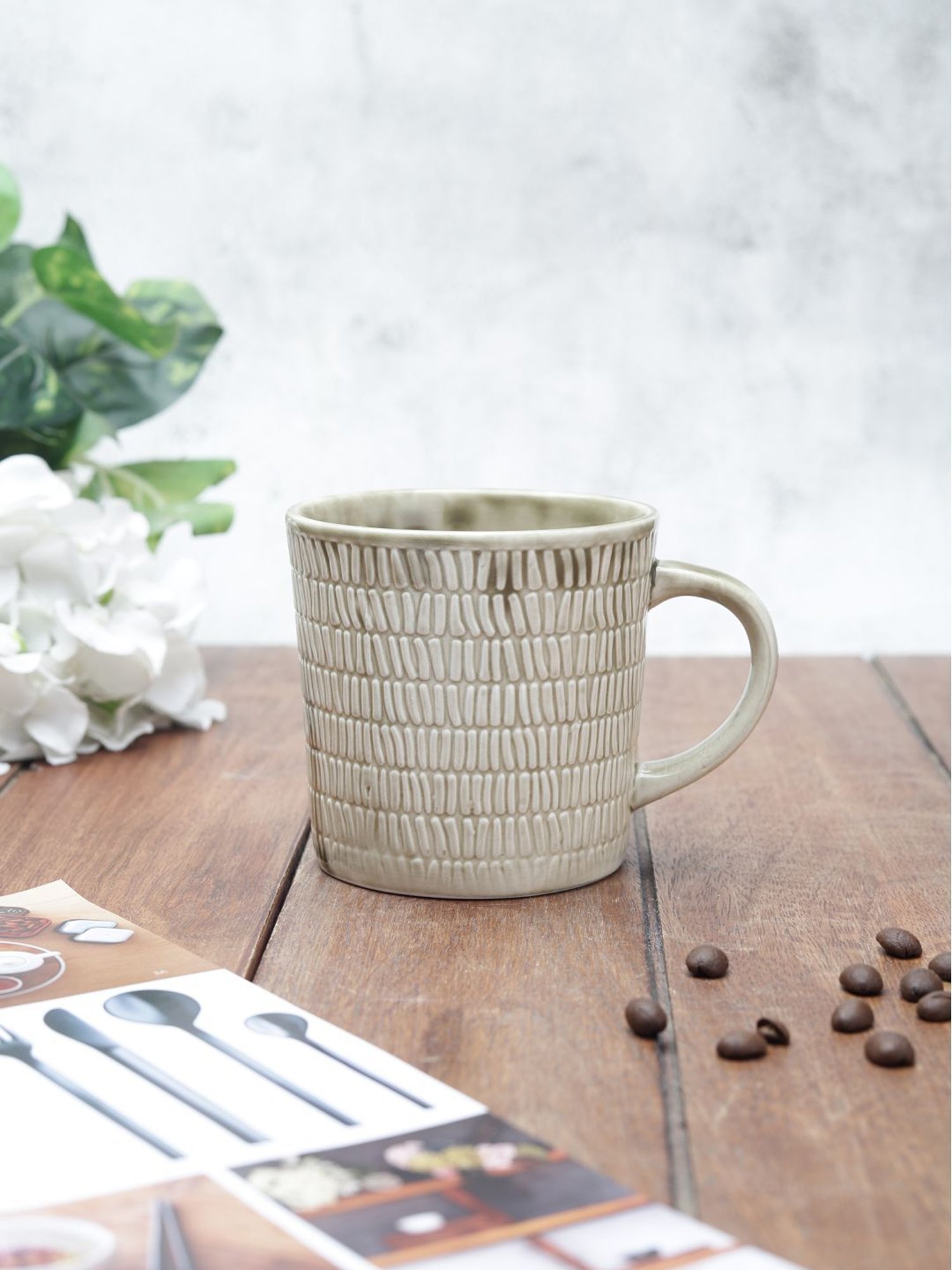 JCPL Brown Ceramic Milk & Coffee Mug (0.33L) - Set of 1