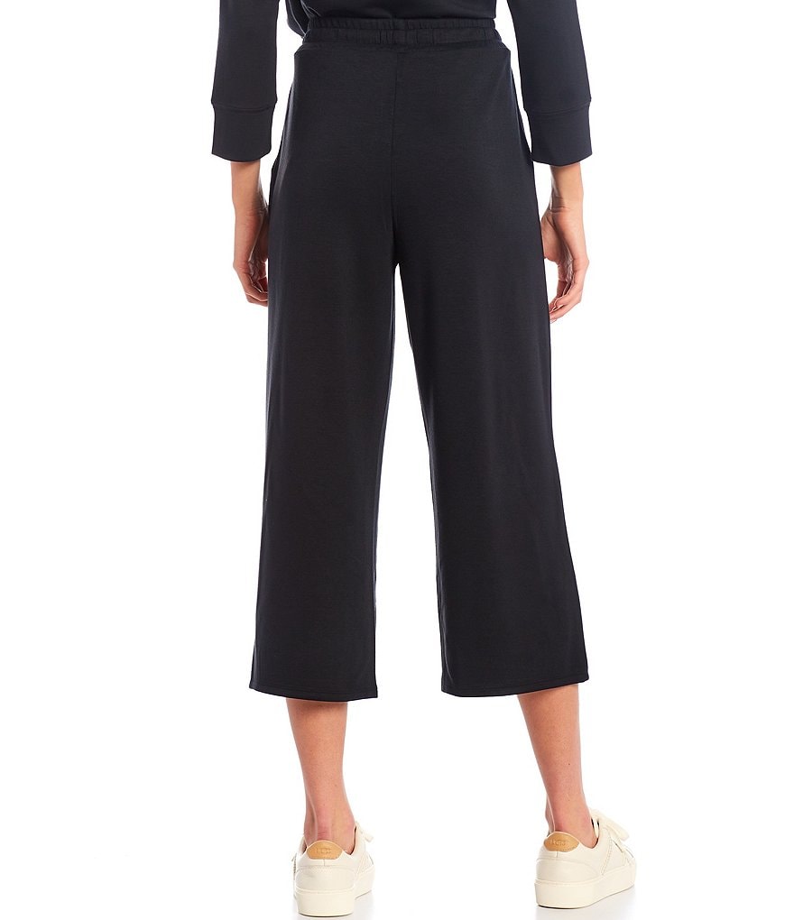 Ruby Rd. Petite Size Double Face Stretch Embellished Hem Capri Pants