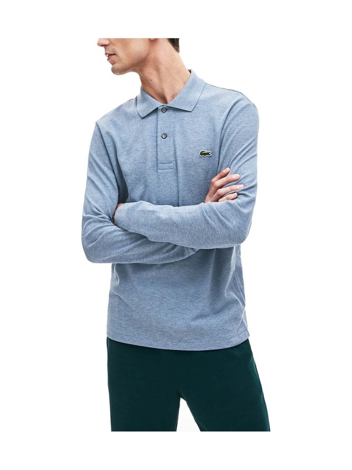 Lacoste Blue Boxy Fit Marl Petit Pique Polo T-Shirt